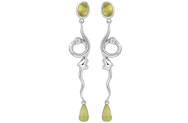 Silver earrings - Rainforest Dew