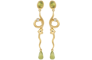 Gold Plated Earring - Rainforest Dew