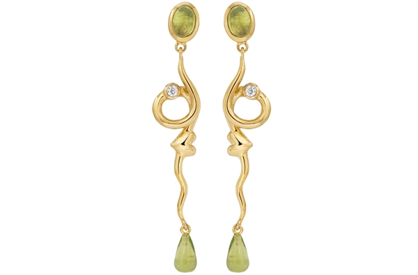 Gold Plated Earring - Rainforest Dew