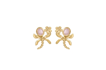 Gold Plated Ear Stud - Dragonfly