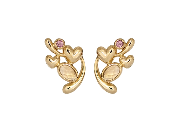 Gold Plated Ear Stud - Bunch of Love