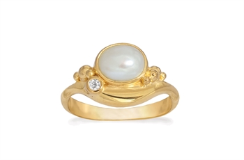 Gold plated ring - Pleasant Pearl