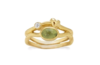 Gold Plated Ring - Rainforest Dew