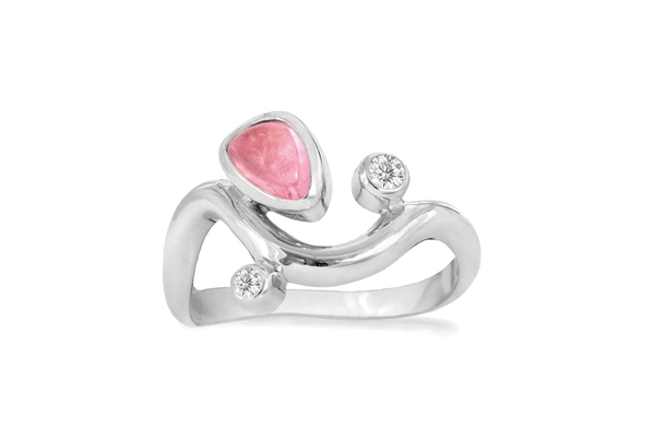Silver ring - Pink Willow