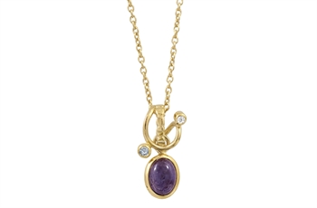 Forgyldt collier  - Purple Rain