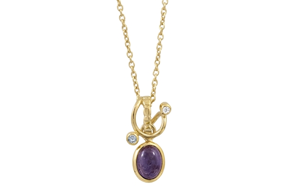 Forgyldt collier  - Purple Rain