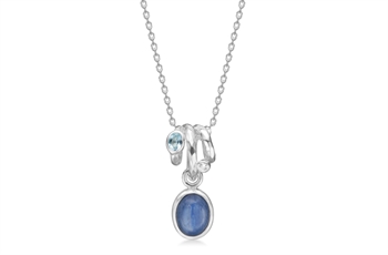 ss collier - kyanite, sky blue topaz, zirconia