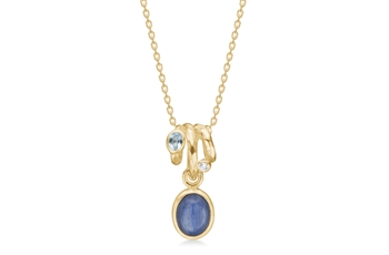 gp collier - kyanite, sky blue topaz, zirconia
