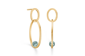 gp big ear pin - white pearl-01 or aqua blue quartz-56