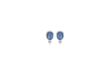 ss ear pin - kyanite, zirconia