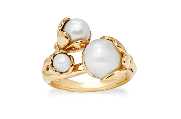 Gold plated ring - Autumn Bloom