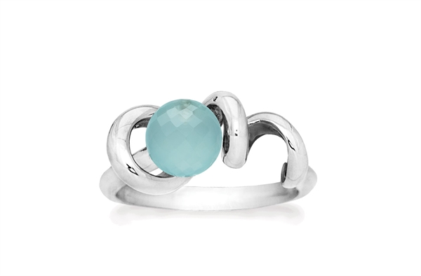 Silver ring, chalcedony - Soft Line