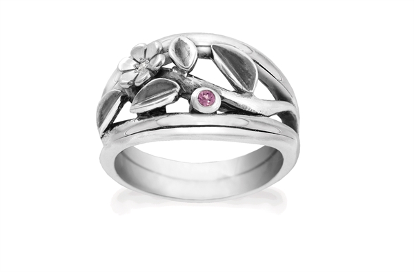 Sølv ring - Leaf Vine