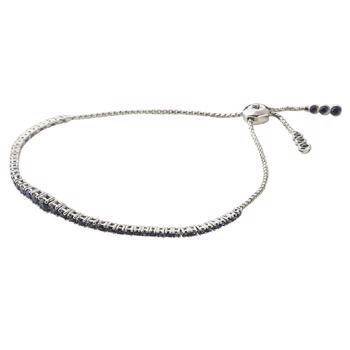 Tennis bracelet with total 1,88 ct blue sapphire