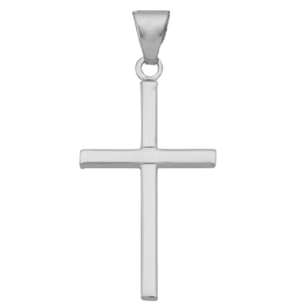Stolpe cross from BNH in polished sterling silver, Medium - 17 x 27 mm