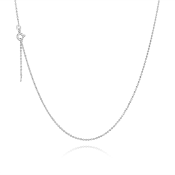 Anchor round in solid 925 sterling silver necklaces 1,5 mm wide (thread 0,40) and length 45-50 cm (with extra loop)