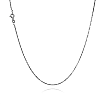 Anker Facet Necklaces in Black Rhodium-plated Sterling Silver, 38-100 cm