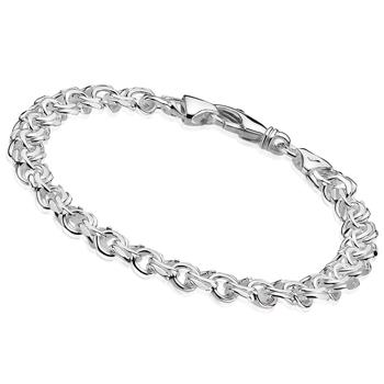 Bismark bracelet in sterling silver from BNH, 8,5 mm wide and 18½ cm long