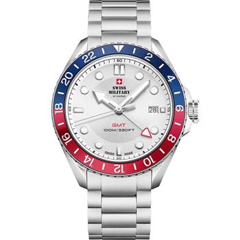 Model SM34095.02 Swiss Militay By Chrono Military Pepsi GMT Classic quartz man watch