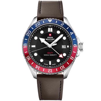 Model SM34095.04 Swiss Militay By Chrono Military Pepsi GMT Classic quartz man watch