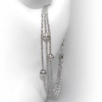 San - Link of joy Starlight Beads 925 sterling silver necklace rhodium plated, model 900h