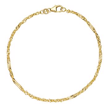 14 carat Singapore bracelets, anklets and necklaces in 4 widths