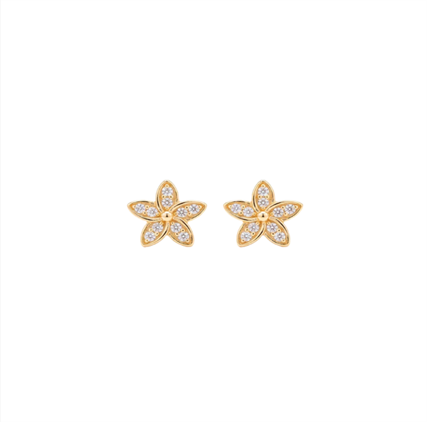Christina Jewelry & Watches Flower Heaven earrings in gold-plated silver