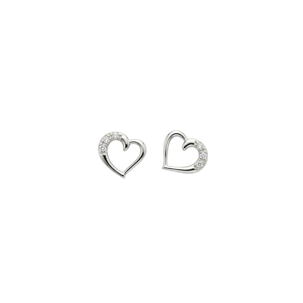 Christina Jewelry & Watches Love Story silver heart earrings