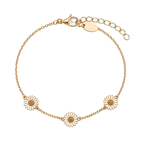 Christina Marguerites bracelet in gold-plated silver