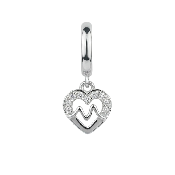 Christina Jewelry & Watches Beating Heart silver charm 6 mm