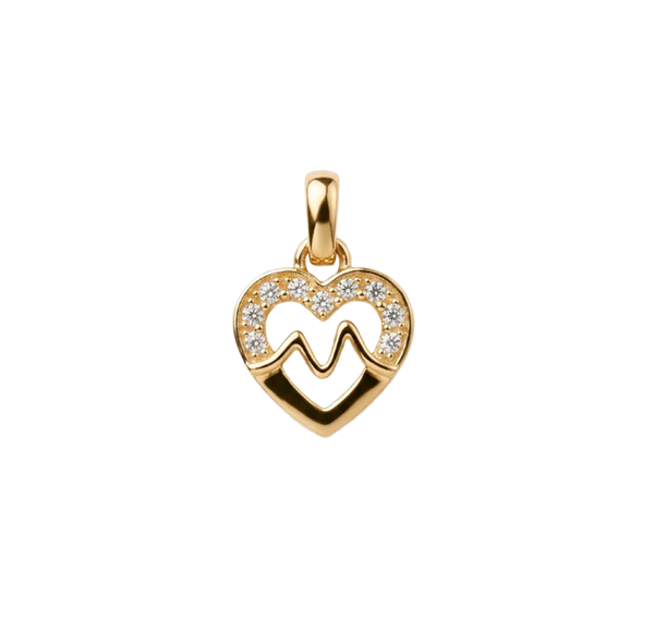 Christina Jewelry & Watches Beating Heart pendant in gold-plated silver 6 mm