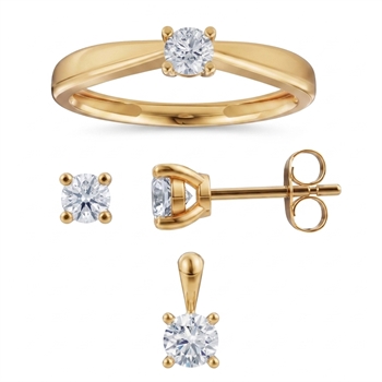 Siersbøl    set, with a total of 0,75 ct diamonds Top Wesselston VS2