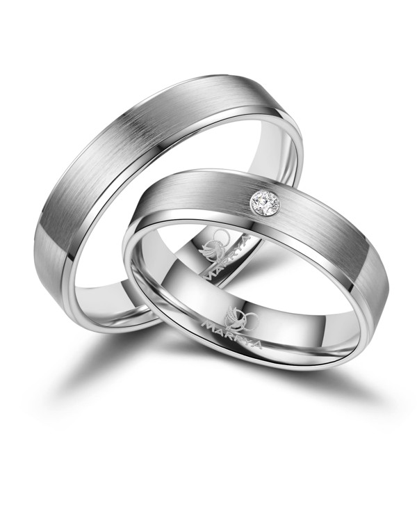 Marrya Titanium, weddingrings, TI-19-D+H