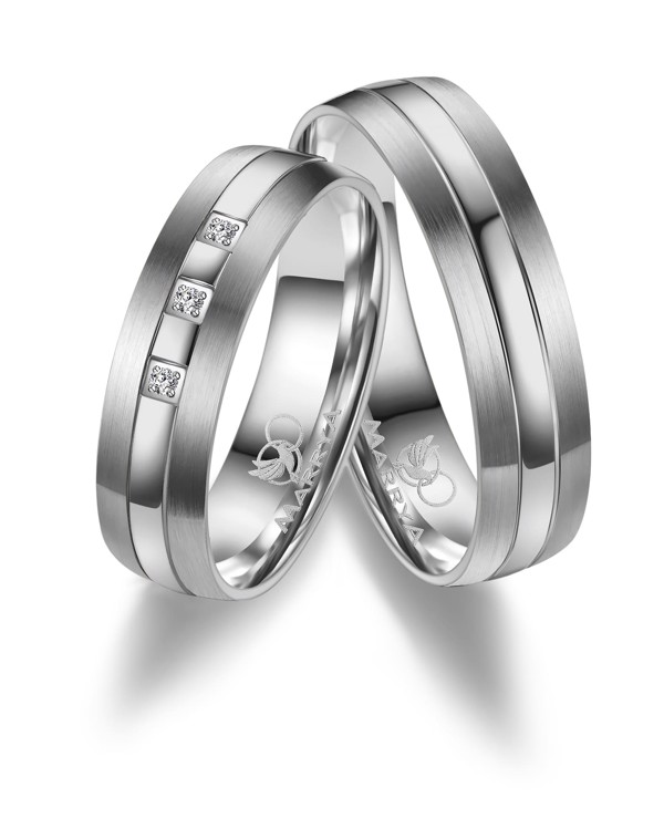 Marrya Titanium, weddingrings, TI-20-D+H