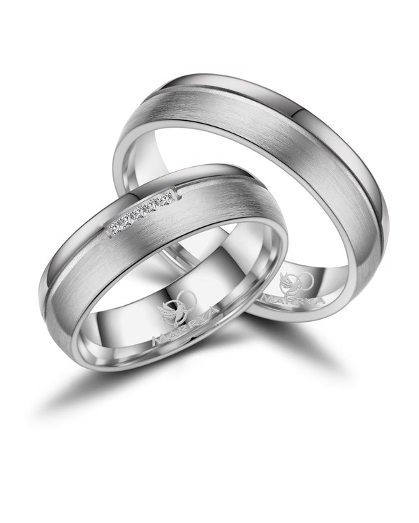 Marrya Titanium, weddingrings, TI-22-D+H