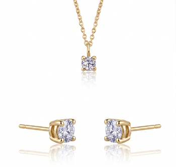 Nuran   set, with a total of 0,54 ct diamonds Wesselton SI