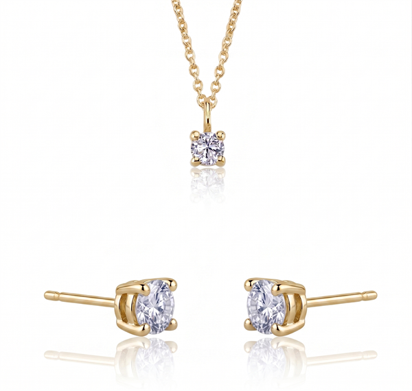 Nuran   set, with a total of 0,54 ct diamonds Wesselton SI