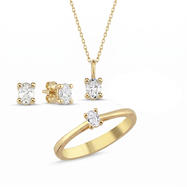 Nuran    set, with a total of 0,92 ct diamonds Wesselton SI
