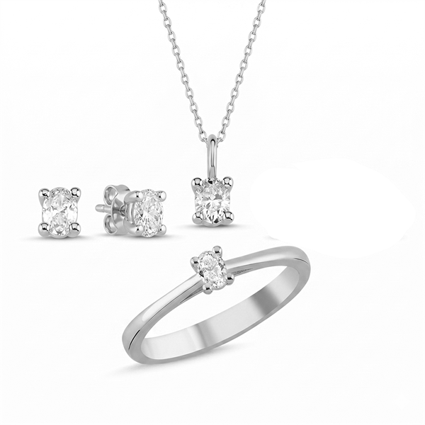 Nuran    set, with a total of 0,92 ct diamonds Wesselton SI