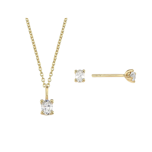 Nuran   set, with a total of 1,14 ct diamonds Wesselton SI