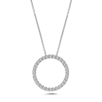 Nuran Ø 20 mm Cirkel Diamonds Pendant , with 30 x 0,02 ct Wesselton / SI