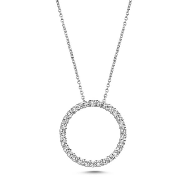 Nuran Ø 20 mm Cirkel Diamonds Pendant , with 30 x 0,02 ct Wesselton / SI