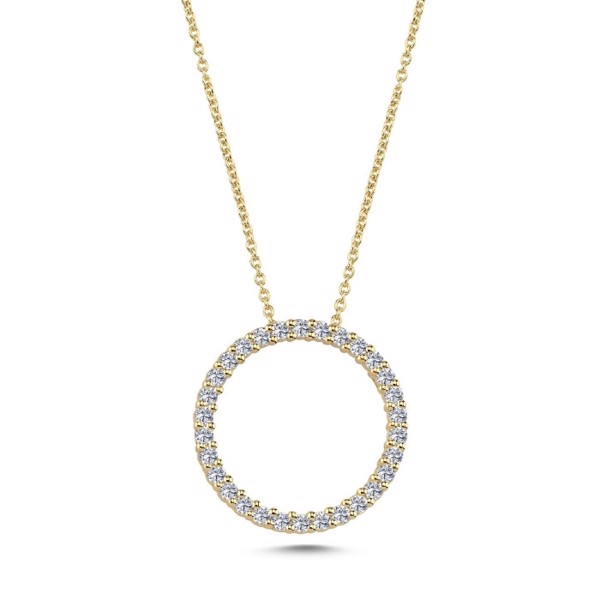 Nuran Ø 20 mm Cirkel Diamonds Pendant , with 30 x 0,02 ct Wesselton / SI