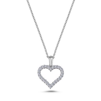 Nuran Ø 13,0 mm Diamond Hearts Pendant , with 24 x 0,01 ct Wesselton / SI