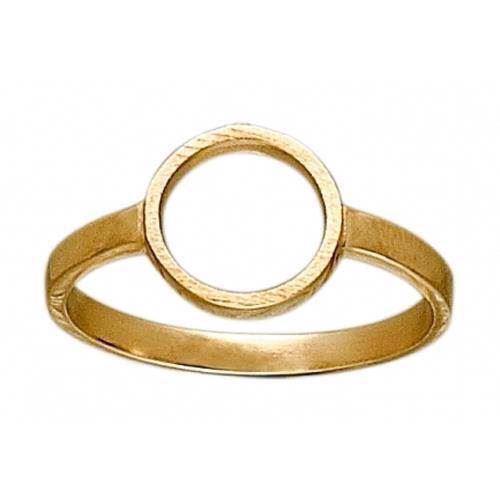 Zöl Finger Ring in Gold Plated Sterling Silver with Circle "Circles"