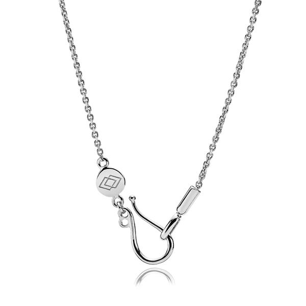 Izabel Camille anchor necklace in polished silver, 45 cm