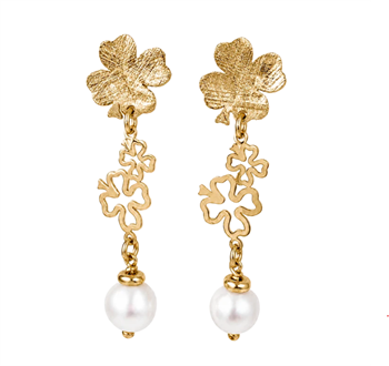 Aagaard Lucky Pearl earrings in gold-plated silver with freshwater pearls