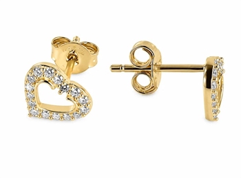 Aagaard Open Heart earrings in gold-plated silver