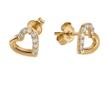 Aagaard Heartline heart earrings in gold-plated silver