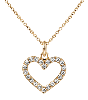 Aagaard Love gold-plated silver necklace 45 cm